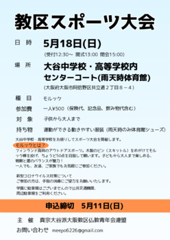 スポーツ大会チラシ裏面